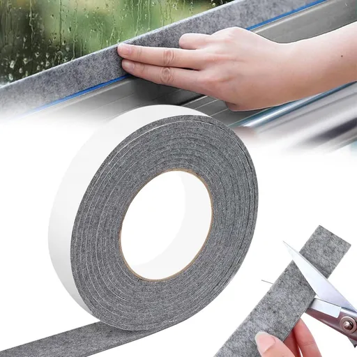 Moisture-resistant strips for windows - 3cm*4m - Absorbing condensation strips for window felt - Absorbent stickers - Self-adhesive strip - Anti-condensation felt pads - Anti-condensation strips for windows - Window glass Water-absorbing Sticker - Mo