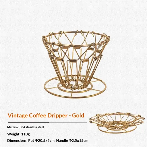 Stainless steel Collapsible Coffee Dripper, Great for Camping and Travel, Lightweight and Easy to Store