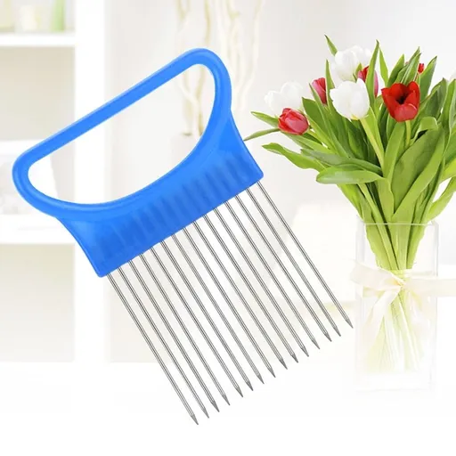 Onion Slicer with Round Handle, Stainless Steel Blade for and Even Kitchen Slicing, Easy to Use and