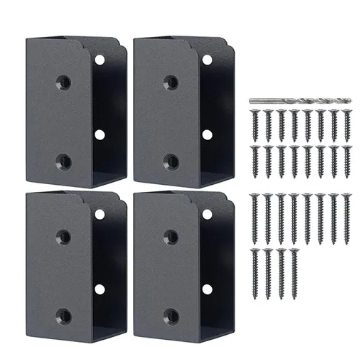 Stainless Steel Deck Railing Connector 2" x 4" Black