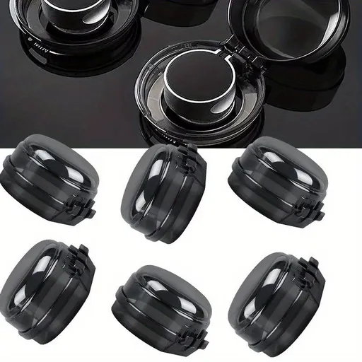 Safe Oven Lock Cover, Gas Stove Knob Cover, Household Kitchen Switch Protection Tool Protector 2pcs Black