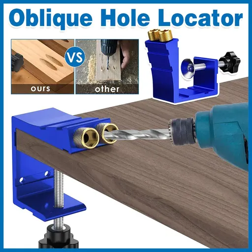 Woodworking Hole Positioner Pocket Hole Jig Inclined Drill Guide Locator Tool