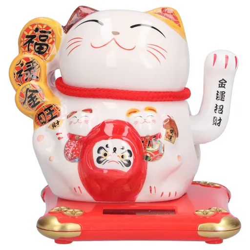 Ceramic Wealth Welcoming Cat Ornament Desktop Fortune Cat Craft for Home Shop Store Business GiftType 4