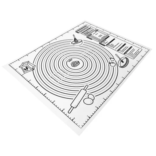 Reusable Silicone Kneading Mat White Anti-Skid for Daily Baking and Dough Making