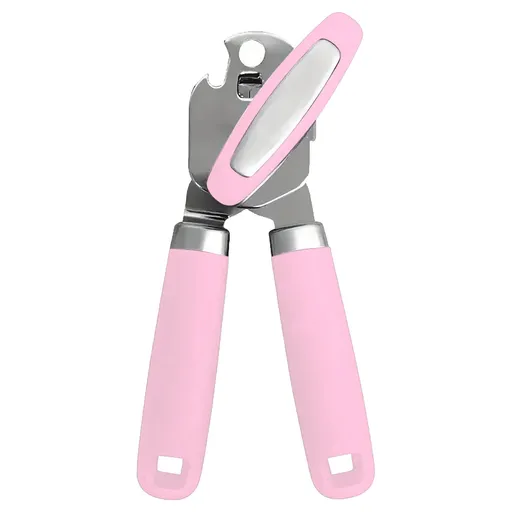 Stainless Steel Can Opener Manual Multifunctional Labor Saving Can Opener Kitchen Creative Can Opener Tool Easily Open Cans Of Various Sizes, 3PC pink