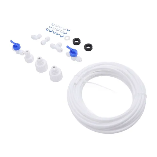 Refrigerator Water Line Kit with 1/4in Hose Water Inlet Line Connection Set for Refrigerator Side By Side Water Hose Reverse Osmosis System