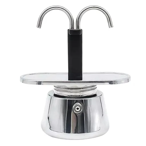 Moka Pot Double Stainless Steel Mocha Coffee Pot Italian DIY Conduit Coffee Maker Moka Coffee Maker