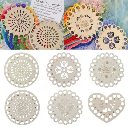 6PCS DIY Crafts Needle Arts Household Sewing Accessories Storage Tools Embroidery Floss Organizer Cross Stitch Thread Holder