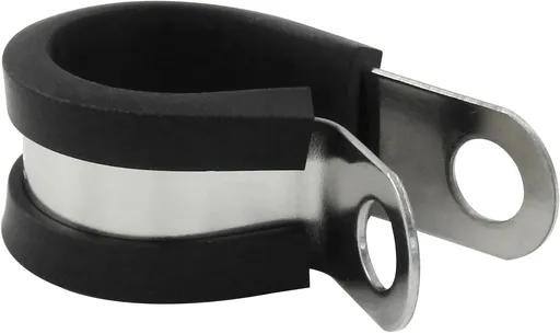 20 PCS 5/8 Inch Cable Clamp 304 Stainless Steel Pipe Clamp, Rubber Cushioned Insulated