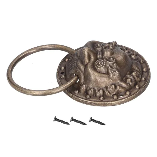 Antique Door Knockers Lion Head Brass Door Pull Retro Door Handle Home Decoration