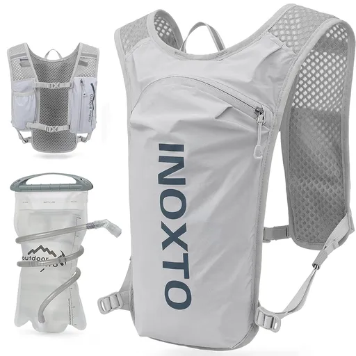 Ultra-Light Hydration Running Vest Backpack – 1.5L Water Capacity, Breathable Mesh Design for Cycling, Hiking & Marathon (Grey) | Other Colors Available in Store