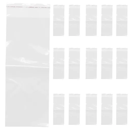 Clear OPP Utensil Holder Bags, Portable Cutlery Packaging for Forks, Chopsticks, Travel & Home Use, 100 Pieces