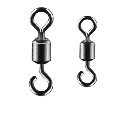 Pack of 3 Fishing Open Eye Rolling Swivel Quick Change Leader Line Connector，Dr.Fish Barrel Fishing , Saltwater Fishing Tackles