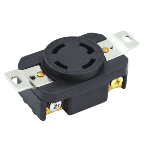 Nema L14 30P L14 30R 30A 125/250V Male Plug & Female Receptacle Kit Locking Design Industrial Grade Socket Nylon Shell Smile Home