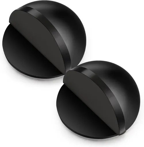 2PC No-Drill Door Stopper Anti-Collision Magnetic Door Catch – Black