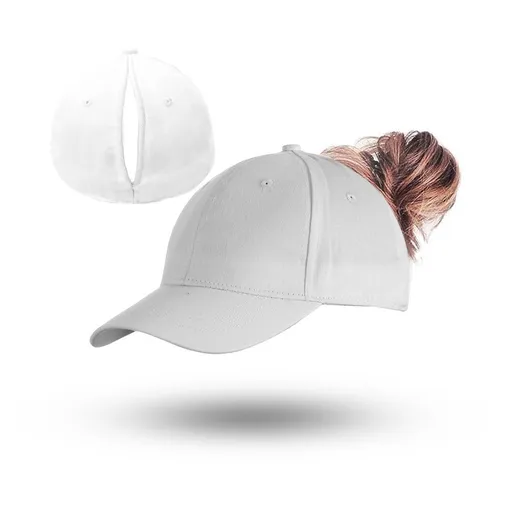 Magnetic Ponytail Cap White