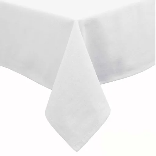 Hoydu Cotton Blend Table Cloth 180cm x 260cm - Bright White