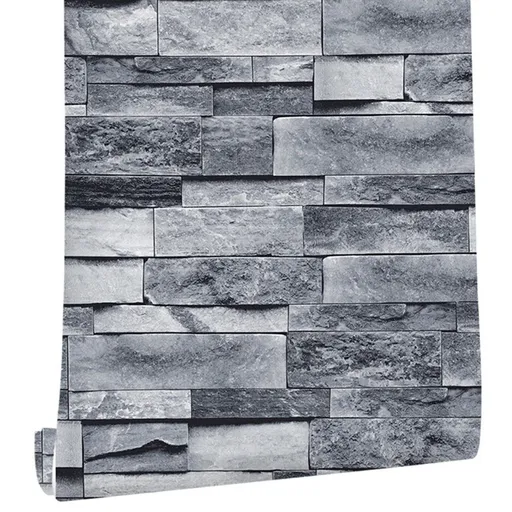 Self Adhesive Wallpaper 3D Simulation Brick Designed Thickened Paper Wall Stickers for Decoration