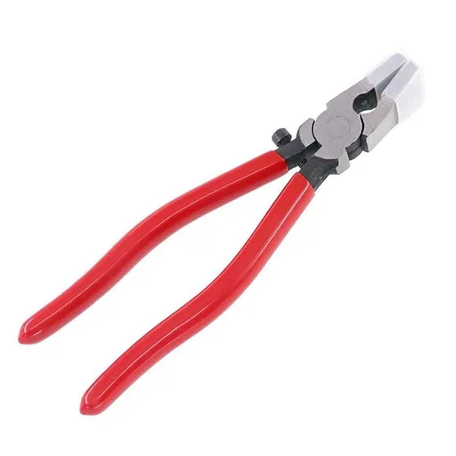 Heavy Duty Key Fob Pliers Tool, Metal Glass Running With Flat Jaws, Studio Attach Rubber Tips Perfect For Hardware Install And Stained Work