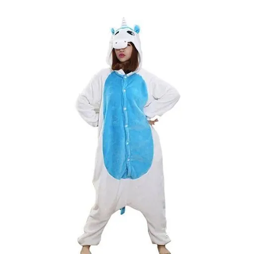 Hod Health & Home Animal Kigurumi Jumpers - L - Blue Unicorn
