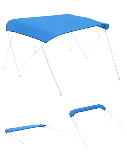 4 Bow Bimini Top Replacement Cover Durable 600D Marine Grade Waterproof 2440 mm Long Blue