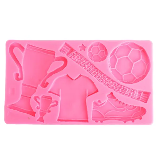 Football Trophy Silicone Fondant Molds Clothes Shoes Cake Chocolate Mould DIY Baking Mold Pink