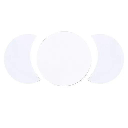 Acrylic Mirror Wall Sticker Sun Half Moon Shape Decorative Background Decal for Home UseSilver