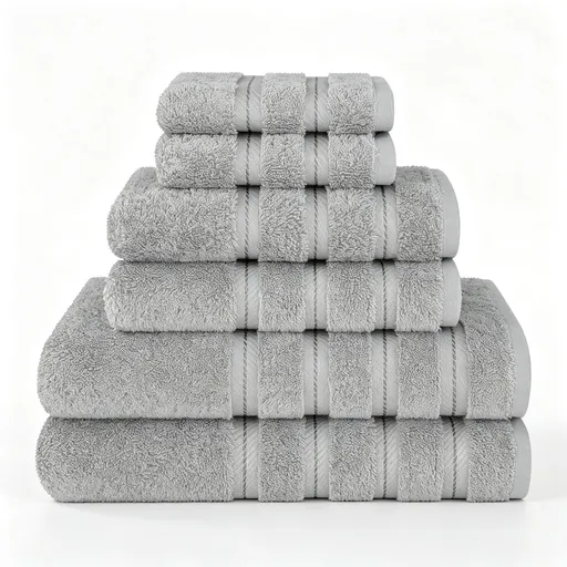 Medium Grey 34x34cm Pure Cotton Towel | Christmas Simple Household Gift | Soft Square Facial Towel For Home