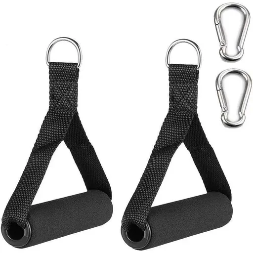 Single Hanging Exercise Ring,Tricep Rope Cable,Fitness Rope Attachment Hand Gripper Dip Station Gym Fitness Resistance -2pcs
