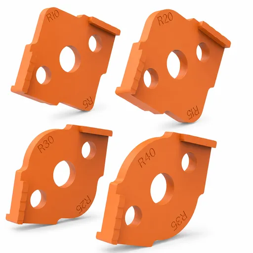 4 Pcs Corner Radius Router Templates, High Hardness ABS Routing Jig for Woodworking Rounded Corners