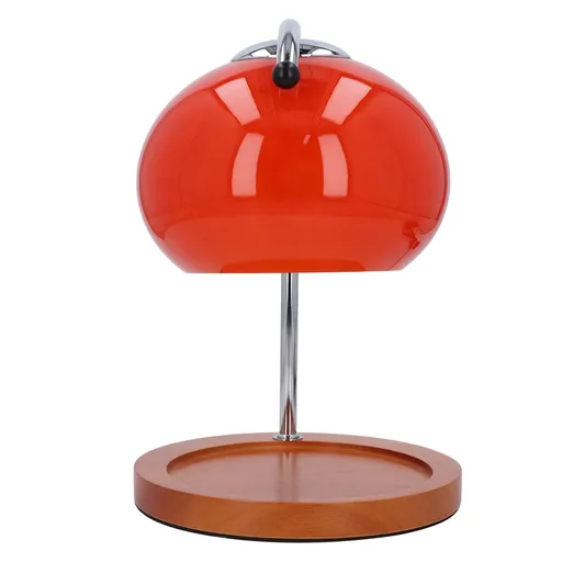 Candle Warmer Lamp with Timer Retro Solid Wood Glass Safe Warm Light Dimmable Electric Candle Lamp Warmer for Desktop Home Decoration Orange