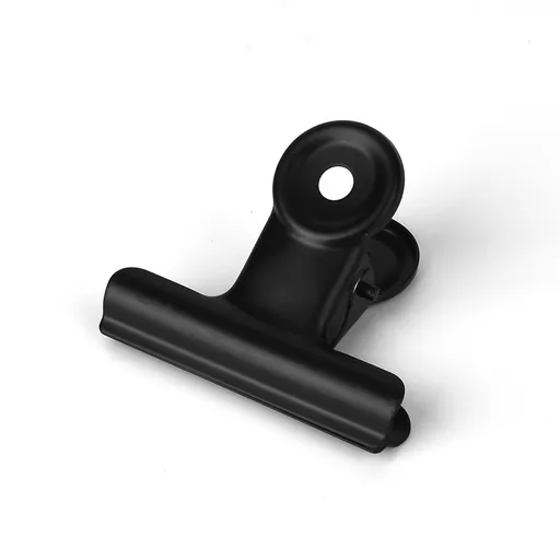 12-pack large black binder paper clips / metal hinge clip Fi