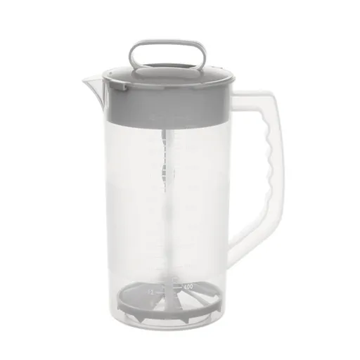 Formula Mixing Pitcher,1 Pc Mixing Pitcher For Drinks 68Oz Plastic Water Pitcher With Lid,Easy-Mix Juice Container,Angled Plastic Blades And Adjustable Mixer Plunger For Juice,Tea,Beverage Container