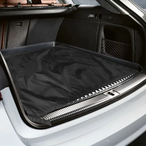 Black Oxford Cloth Car Trunk Mat, Auto Cargo Protector Liner