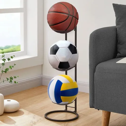Basketball Rack, Garage Sports Equipment Organizer, Ball Storage, Rolling Basketball Racks for Balls with Wheels