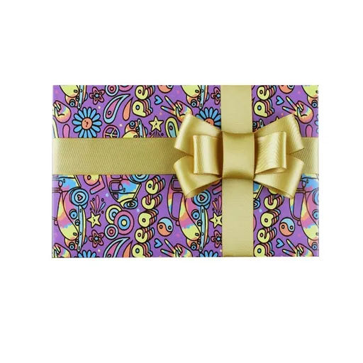 20pcs Cute Animal Cartoon Gift Wrapping Paper for Toys Bookskin and Crafts - Purple Car-20PCS