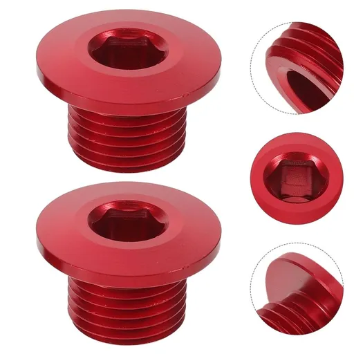 1 Pair Red Aluminum Alloy Front Wheel Axle Nut Universal Fit for Dirt Bikes and Motorcycles