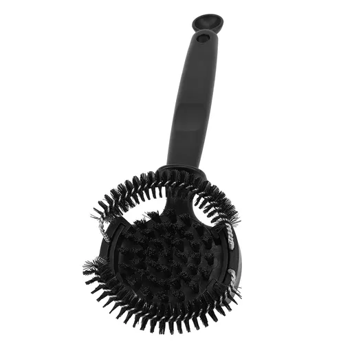 Coffee Machine Cleaning Brush Extended Handle Detachable Nylon Bristle Round Head Cleaning Brush for 58mm Grouphead
