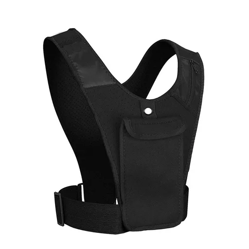Running Vest,Ultralight Reflective Running Vest Chest Pack for Trail Running Hiking, Women & Men （black）