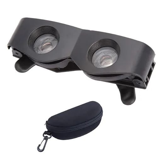 Binocular Glasses Professional Hands Free Bright Clear Vision Double Layer Lens Comfortable to Wear Focal Length Adjustment Teal