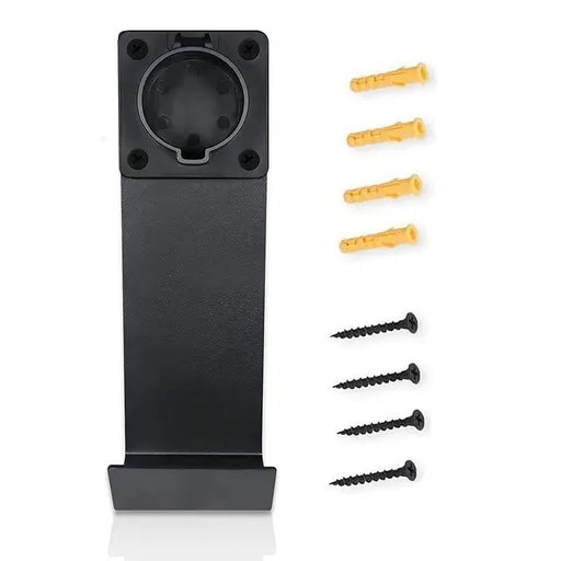 Electric Vehicle Charger Nozzle Holster Dock & J-Hook for Cable Management - Tesla Charger Cord Organizer Compatible with Mobile Connector & Wall Connector，7.4*5*23cmThe packaging includes a base, a hook, four screws, and four expansion wires， J1772