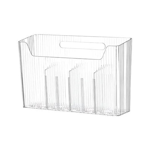 Wall Mounted Kitchen Cabinet Door Storage Box with Plastic Wrap Hanging Rack | Non Perforated Bathroom & Toilet Organizer | Large Space Saving Storage for Kitchen & Bathroom