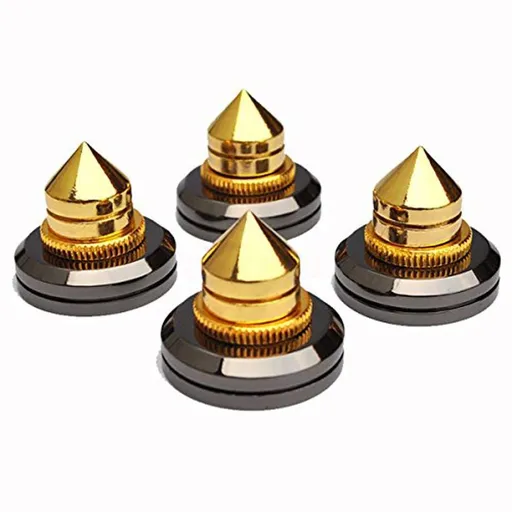 Stainless Steel Speaker Golden Stand Adjustable Turntable Feet Cone Base Pads Shockproof Mat Turntable Isolation 4pcs