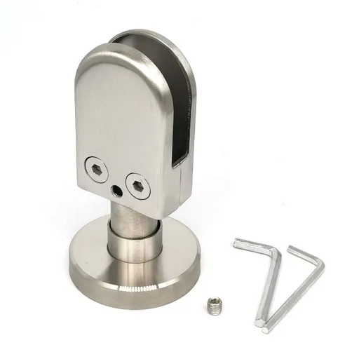 Stainless steel 304 Adjustable Floor Fixed Glass Bracket for Balustrade Staircase Handrail,Glass Screen Glass Pool Fence Kit