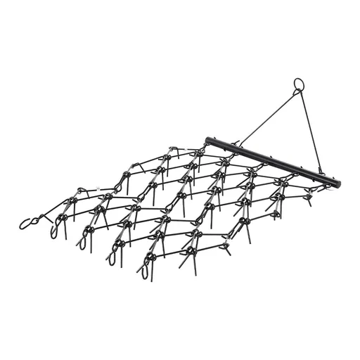 Drag Harrow, 1.2x1.7m Durable Chain Harrow with 80 Sharp Teeth, Suitable for ATV UTV Tractor, Ideal for Soil Preparation, Seeding, Smoothing Landscapes, and Yard Gravel Driveway Maintenance