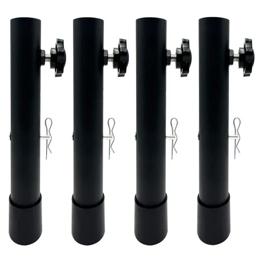 Table Leg Extenders for Folding Tables, Folding Table Legs Extensions for Straight and Bent Legs, Heavy Duty Steel 3 Levels Adjustable Folding Table Leg Risers, Raise Table Height