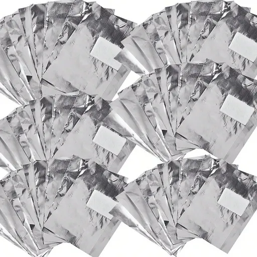 100pcs Aluminum Foil Nail Polish Remover Pads Absorbent Fabric Blocks For Home Manicure Salon Use Remove Gel Polish Acrylic Nails Nail Supplies Tools