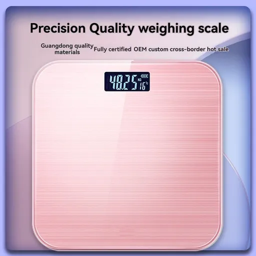 Bathroom Scale Digital Scale Step-On Scale High Precision Scale - Pink - Size 01