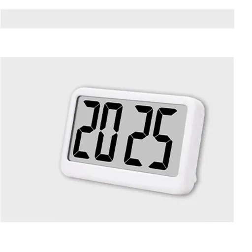 LED minimalist ultra-thin clock, mini digital large screen display device, student alarm clock, desktop bedroom clock（white）