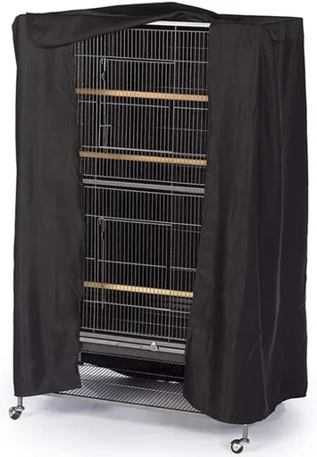 Parrot Cage Cover - Birdcage Cover and Dustproof Covers - Good Night Cover for Parrots - 210D Oxford Cloth - 104*69*122cm - Universal - Blackout - Waterproof - Black